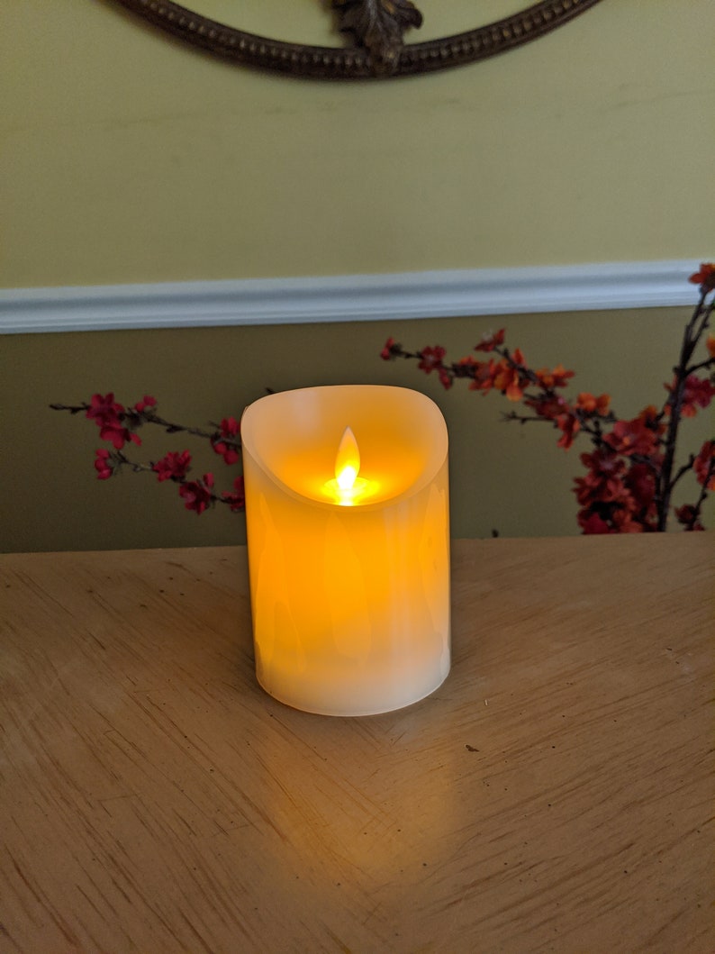 Flameless Candles Flickering LED Candles Real Wax /pillar Etsy