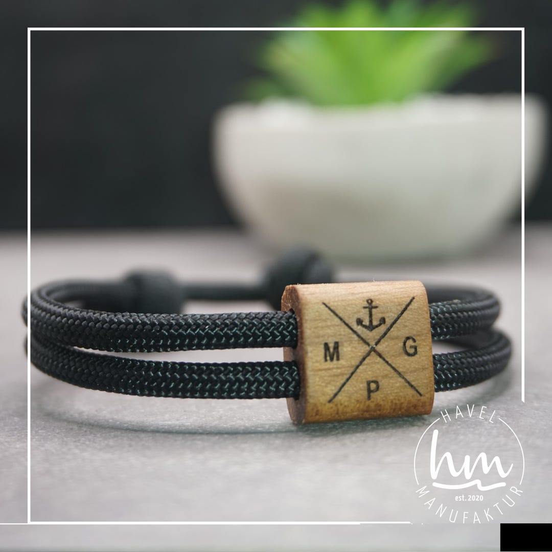 Stilvolle Herren Armband Personalisiert Bildnull