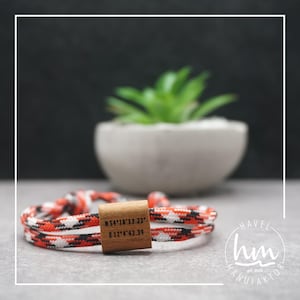 Pulsera Coordenadas [5] Personalizada con grabado Pulsera Pareja Madera Regalo Día de la Madre Día del Padre Navidad San Valentín Paracord