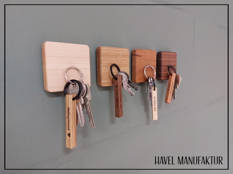 Wooden keychain with individual engraving personalized as a gift image 6