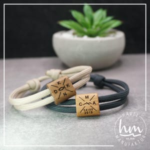 Bracelet personalized men women personal individual wood engraving for him, her man woman jewelry partner bracelet special gift [2]