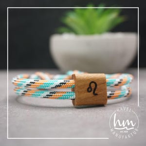 Pulsera de madera con el signo del zodíaco, personalizada y grabada, ideal para regalar en el Día de la Madre, el Día del Padre, Navidad y San Valentín.