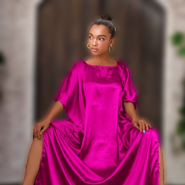 Lace Satin Kaftan main image 0