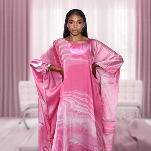 Silk Kaftan: Bohemian Maxi Dress, Plus Size Beach Cover-Up