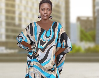 Short Silk Dress beaded kaftan party 
