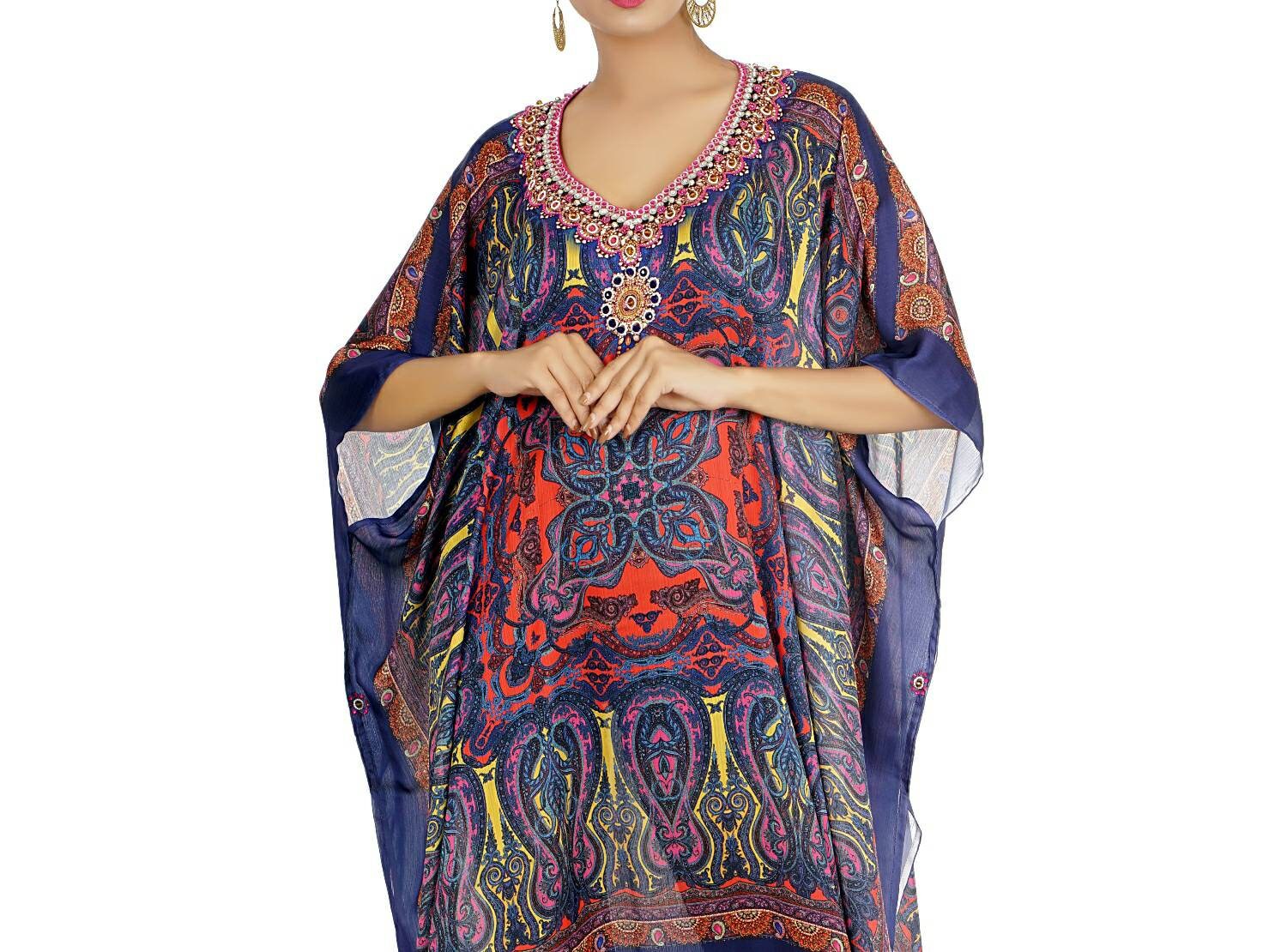 Silk kaftan Animal Print embellish beaded resort beach wear caftan womens kaftan Silk kaftan Animal Print embellish beaded resort beach wear caftan womens kaftan