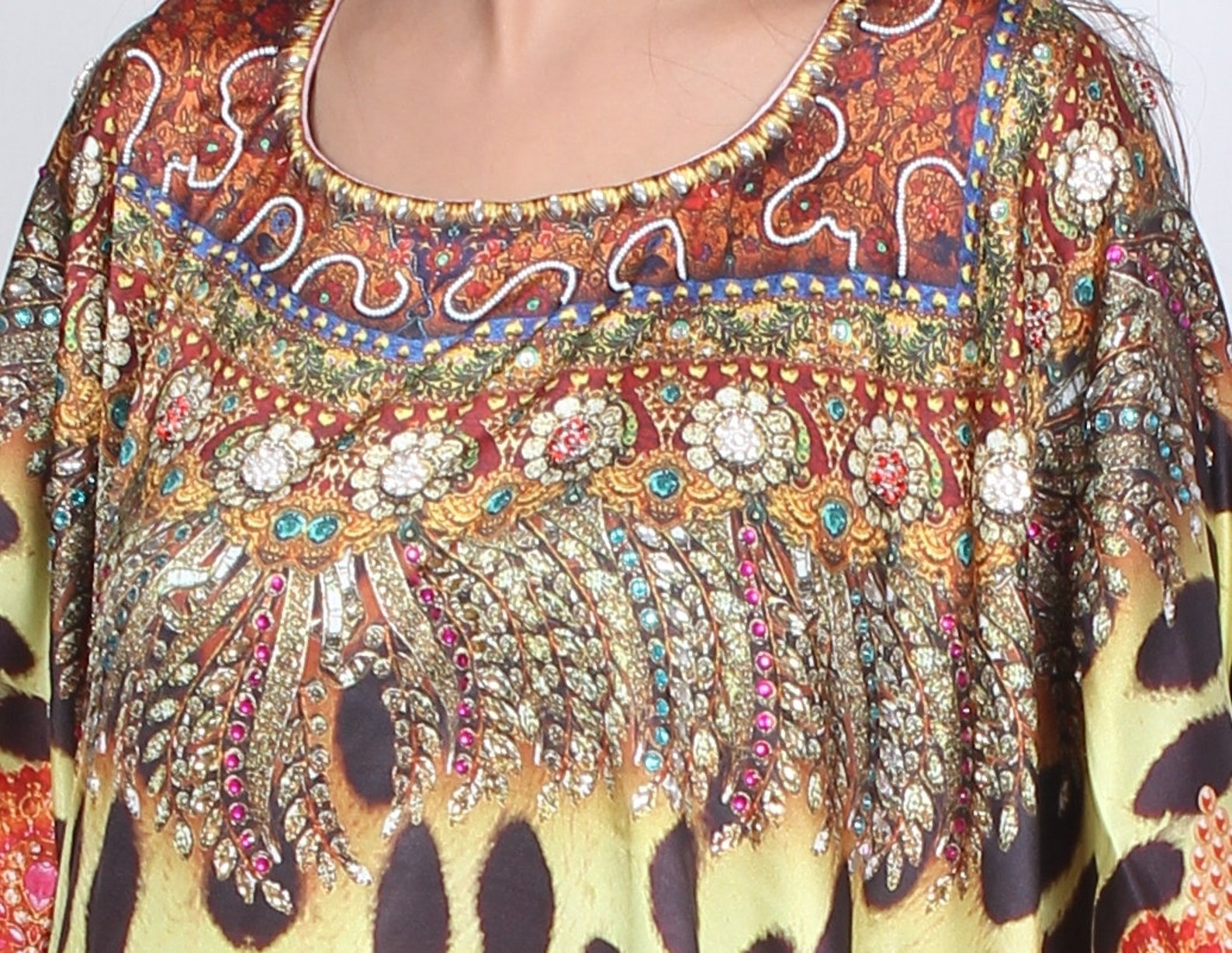312 Leopard Print Short kaftan