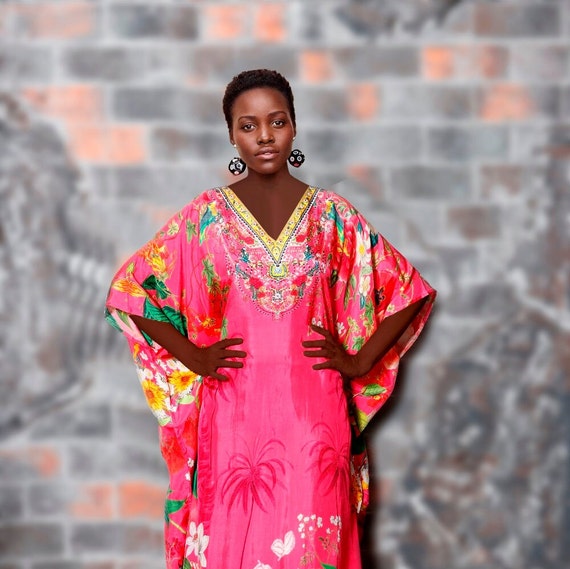 silk kaftan plus size