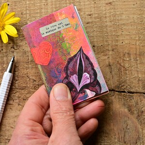 5x8cm stitched notebook "laughter is the music of the soul"