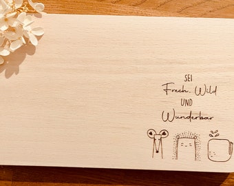 Frühstücksbrett Kinder, personalisiert, Vesper, Geschenk, Geburt, Taufe