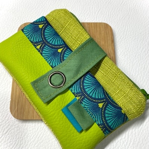 Porte monnaie / porte carte anis et éventails