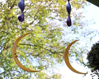 Moon, crescent, hanger, wind chime, dream catcher