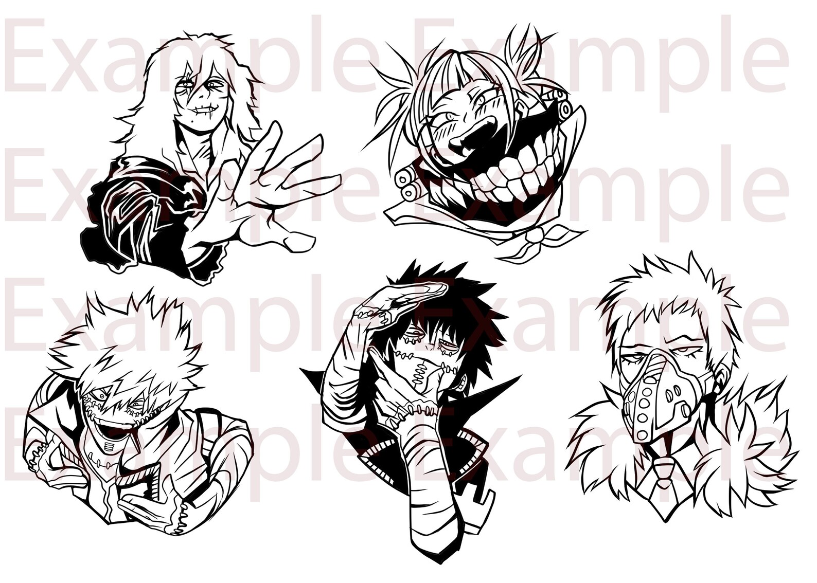 My Hero Academia Villains decals Etsy