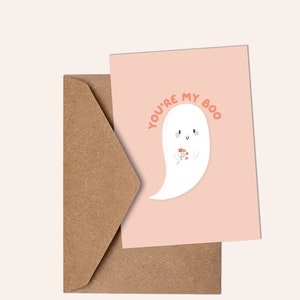 You're My Boo Card | Valentines Day Card | Anniversary Card | Card for Girlfriend | Card for Boyfriend | Cute Card | I love you card