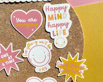 Motivational Sticker Pack | Cute Sticker pack | Die Cut Stickers | Journaling Stickers | Laptop Stickers