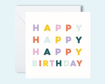 Happy Birthday Card | Celebration | Card for her | Card for him |