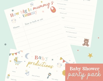Gender Neutral Baby Shower Games Kit: DIY Printables (PDF & JPEG Download)