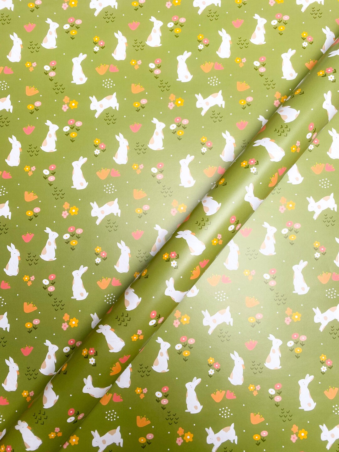 Cute Bunny Wrapping Paper Easter Wrapping Paper Rabbit Gift Wrap Spring