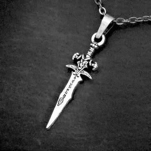 Dagger Necklace, Knife Sword Jewellery, Cord or Chain
