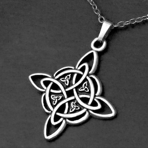 Witch Knot Necklace, Wiccan Jewellery, Cord or Chain