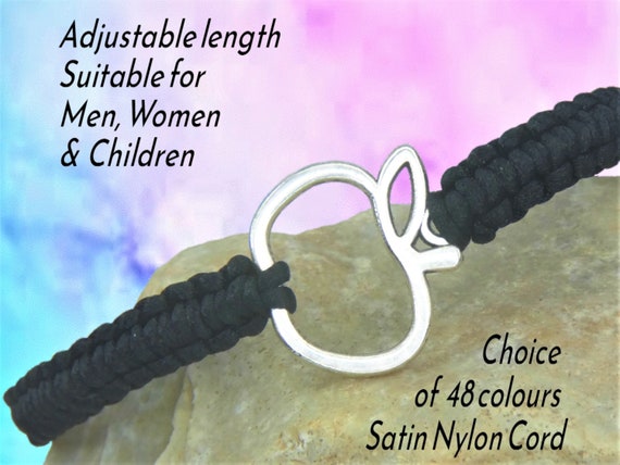 Witches knot woven charm bracelet black adjustable slide bracelet witchy  gift