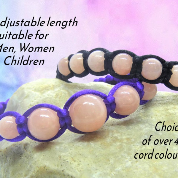 Bracelet en pierres de soleil, cadeaux bijoux unisexes pour chakras, dépression d'anxiété, ficelle de corde cordon tissée nouée en macramé réglable, couleur personnalisée