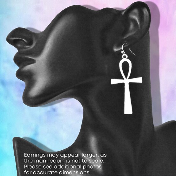 Large ankh earrings deals