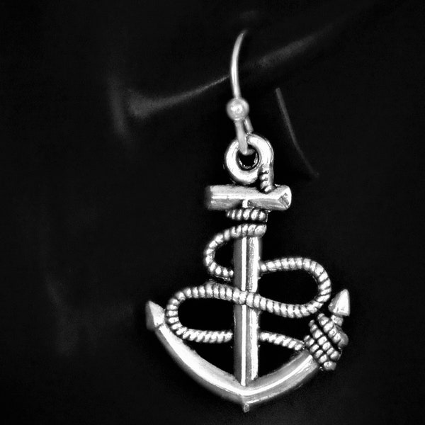Anchor Earrings Etsy