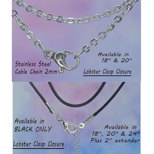 Initial Necklace, Silver Stainless Steel Letter Jewellery, Cord or Chain image 5