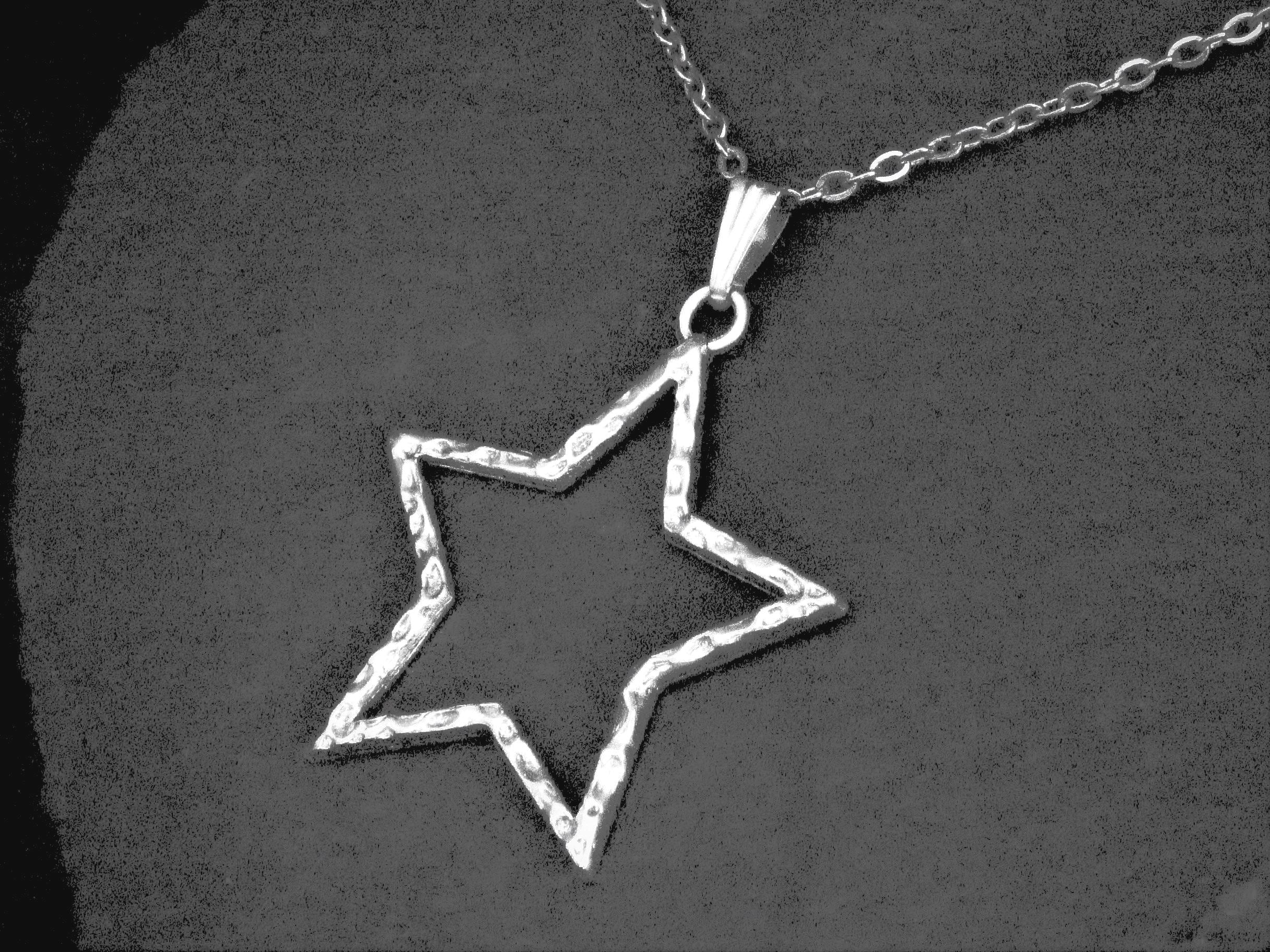 アクセサリー 203jewery  Star necklace Cubic Zirconia Star Necklace Pendant in Sterling Silver