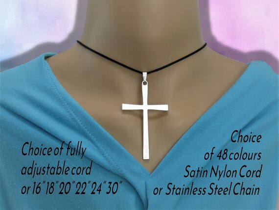 Extra large stainless steel cross pendant sale