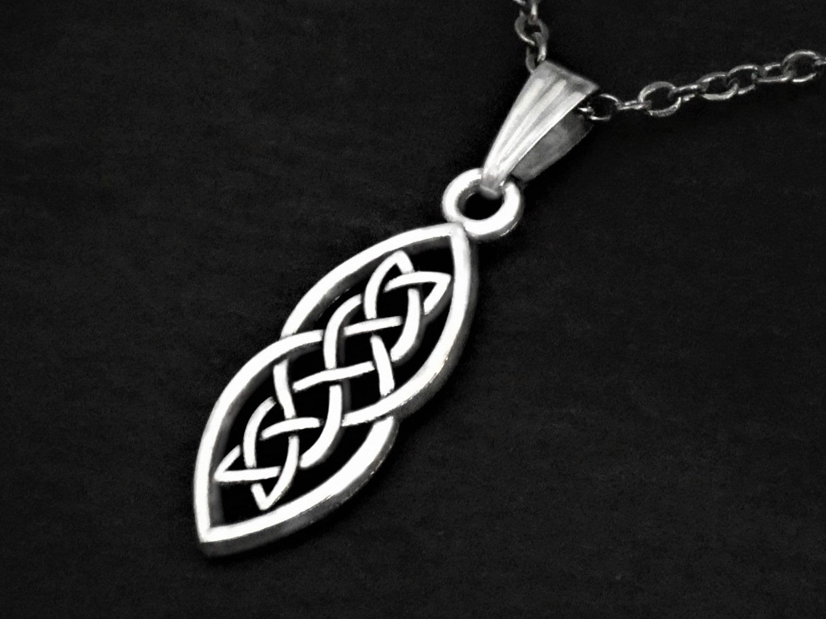 Celtic Sailors Knot Necklace Cord or Chain Silver Irish