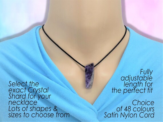 Amethyst shop rope necklace