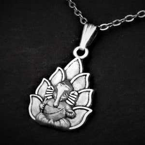 Ganesha Elephant Lotus Pendant or 16-18 Ganesha Elephant Lotus Pendant or 16-18