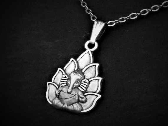 Ganesha Elephant Lotus Pendant or 16-18 Ganesha Elephant Lotus Pendant or 16-18