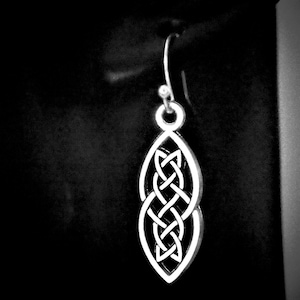 Celtic Sailor's Knot Earrings, Long Irish Knot Jewellery, Clip on or Pierced Options
