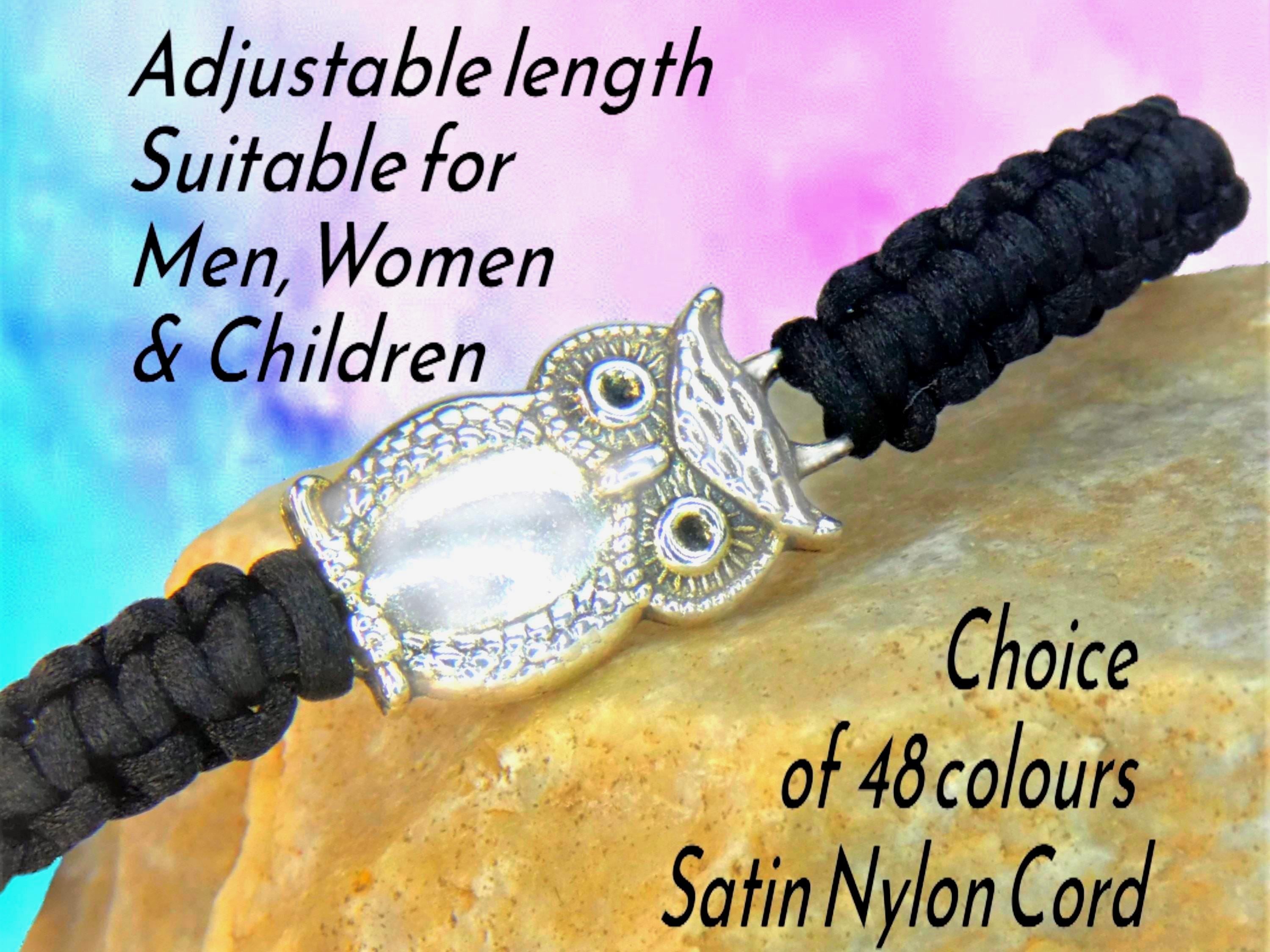 Owl Bracelet, Bird Jewellery, Unisex Adjustable Macrame