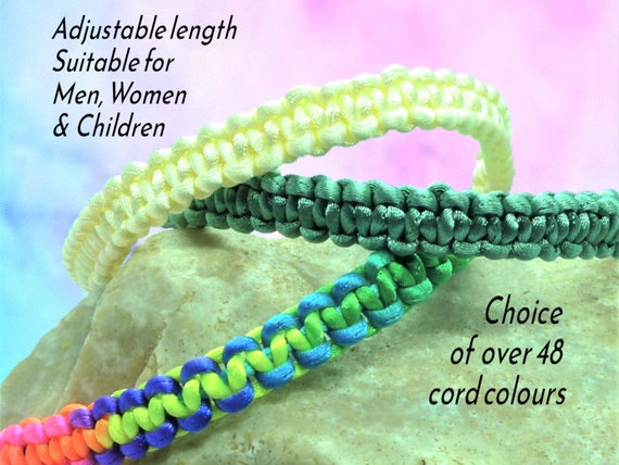 Chakra Bracelet, Adjustable Size Nylon Cord