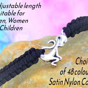 Monkey Bracelet, Unisex Jewellery, Adjustable Length Macrame