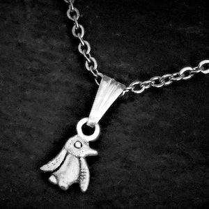 Penguin Pendant Necklace, Tiny Bird Jewellery, Cord or Chain