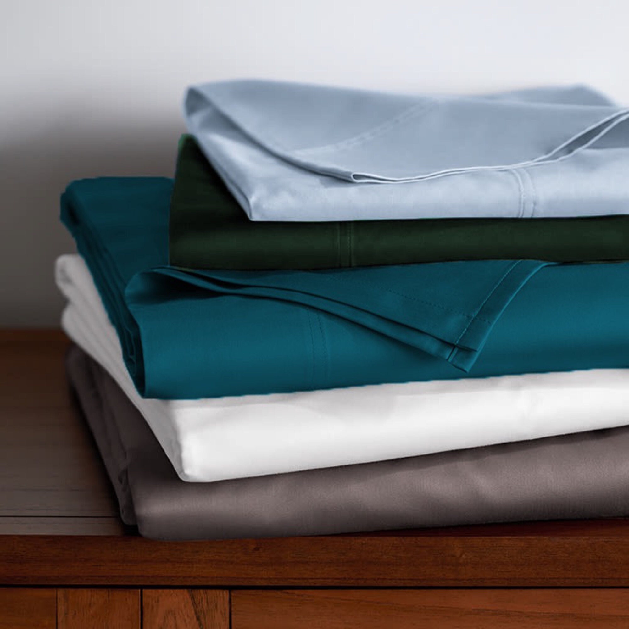 Light Blue Bedding Set Plain 4 Piece Green Duvet Cover Etsy