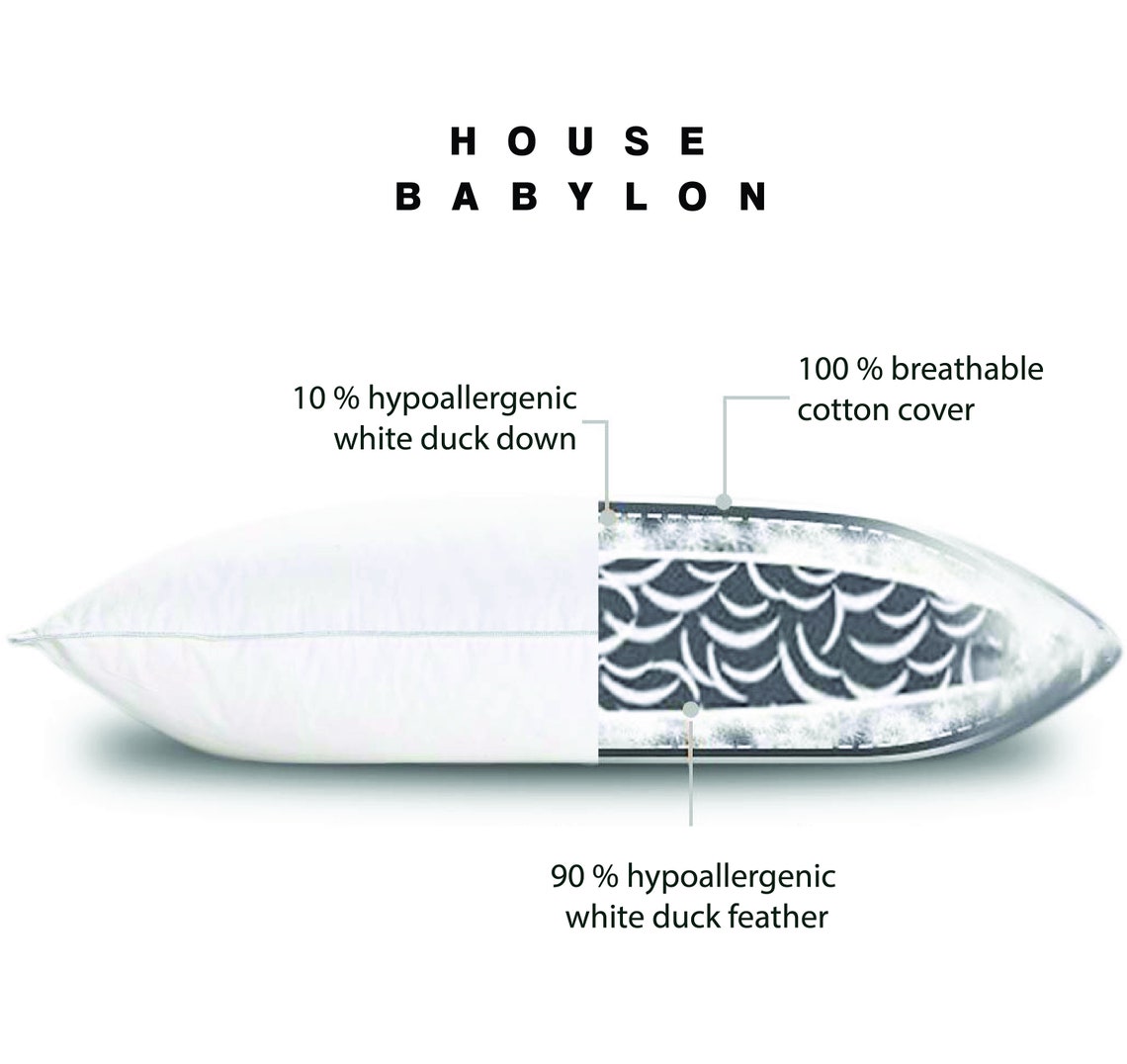 Firm Duck Feather & Down Cushion Pillows l For the head back Etsy