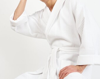 Long Waffle Robe - Etsy UK