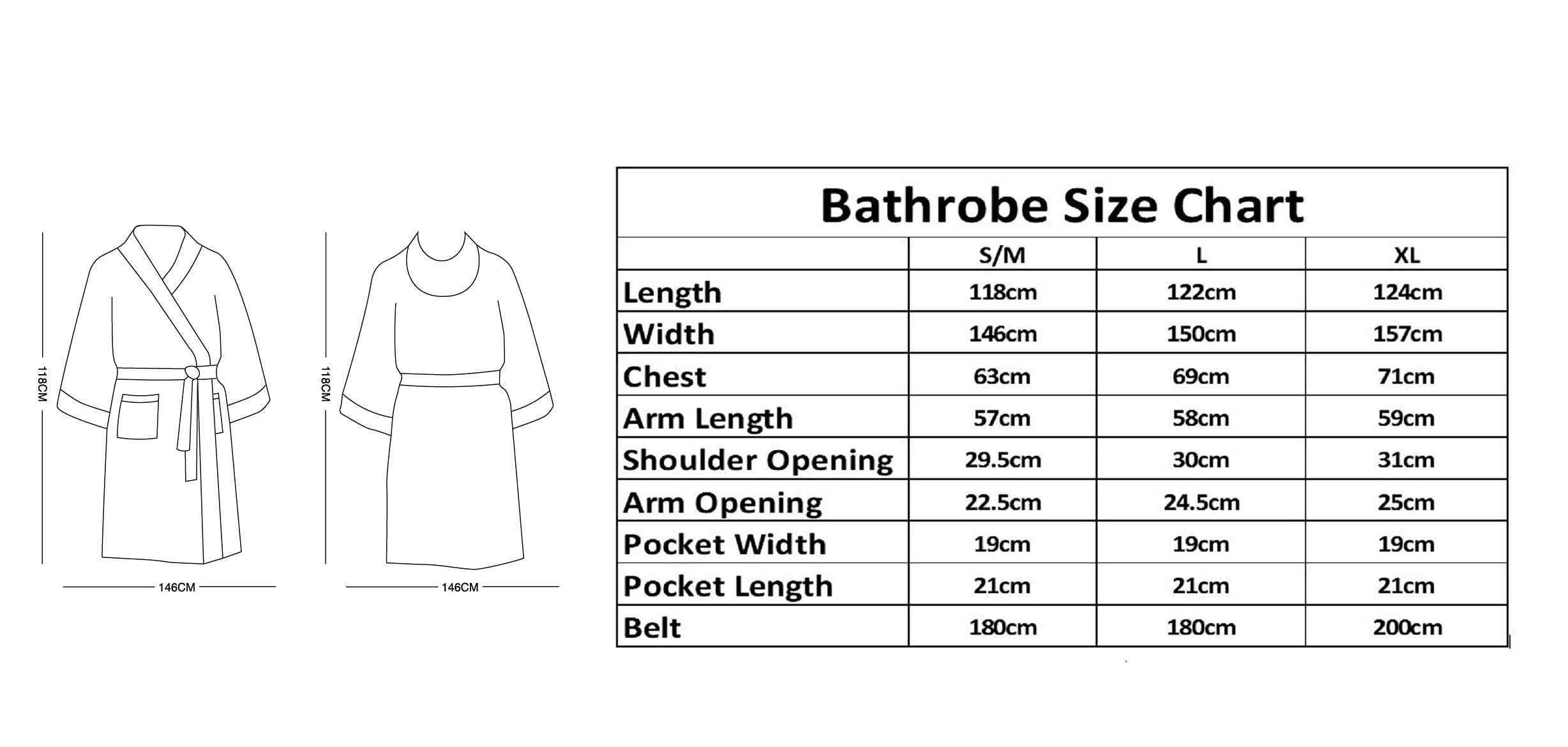 House Babylon Men's Women's Bathrobe Dressing Gown 450 GSM Turkish