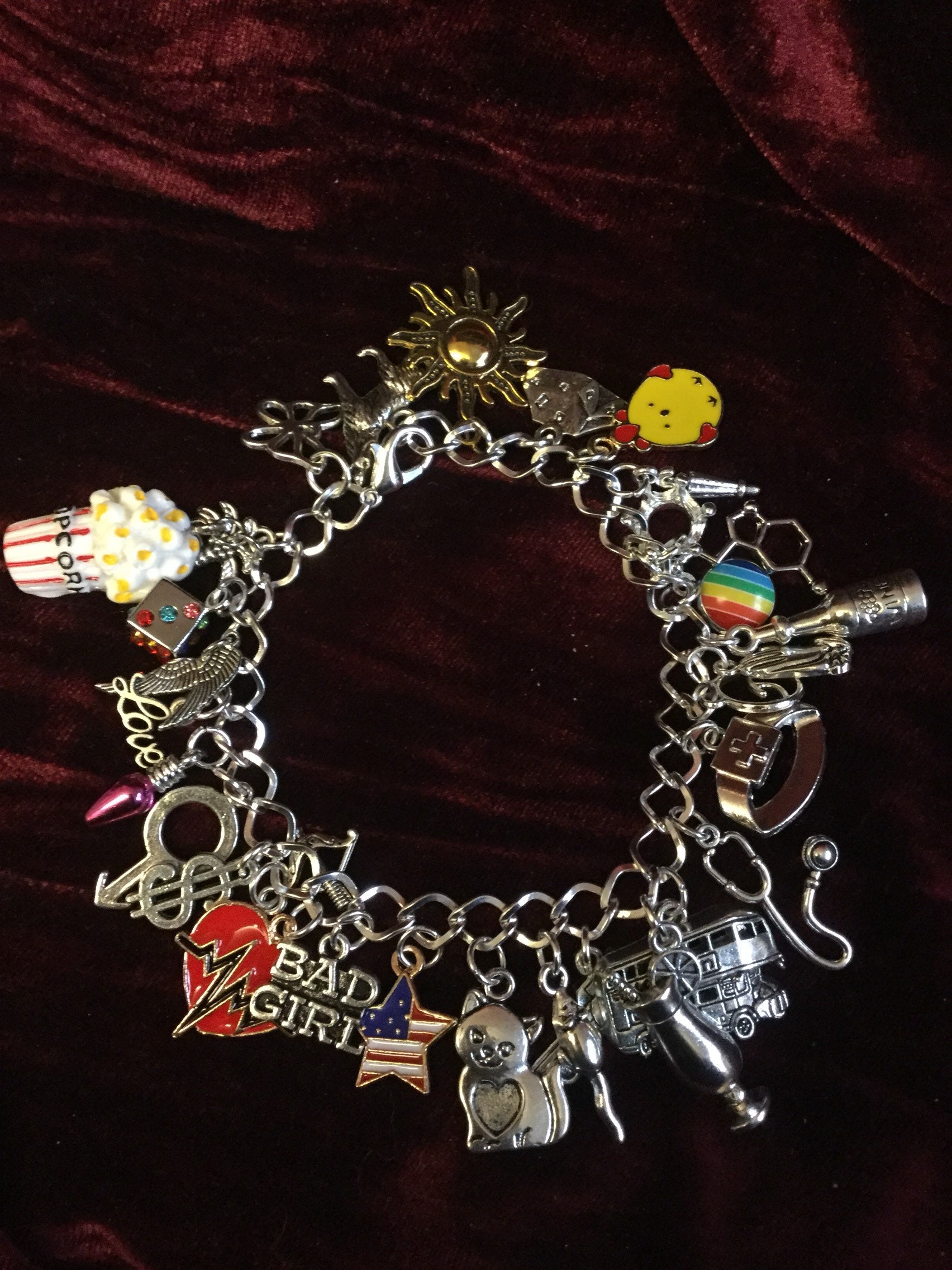 Taylor Swift Lover Inspired Charm Bracelet Handmade Jewellery 