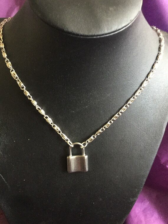 Billie Eilish inspired padlock necklace pendant fancy chain | Etsy