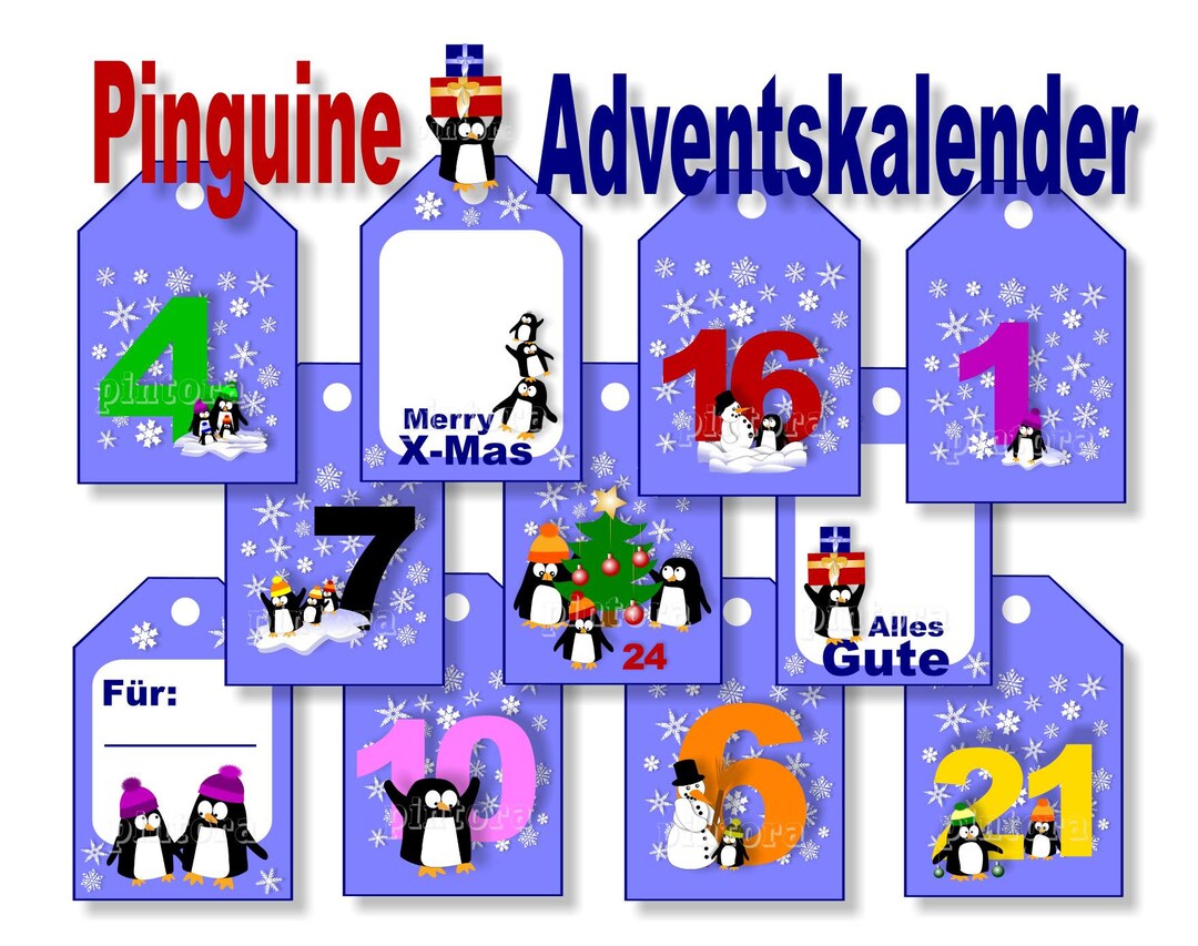 Numbers Advent Calendar Advent Calendar Numbers Pendant Penguins Numbers Advent Calendar Advent Calendar Numbers Pendant Penguins
