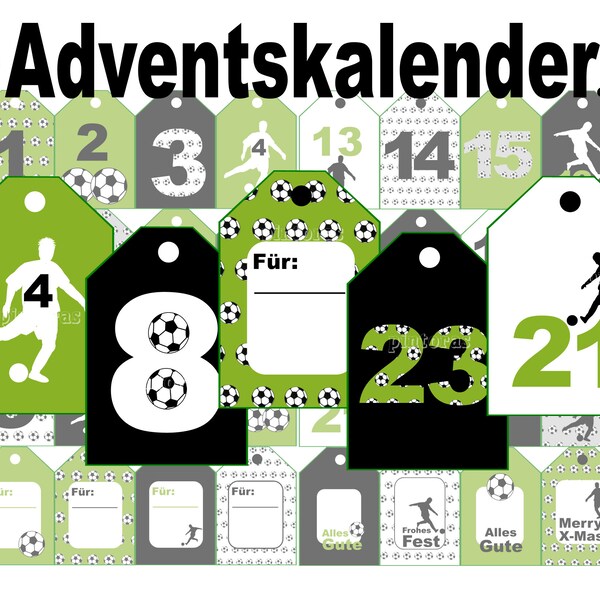 Football Advent Calendar Etsy