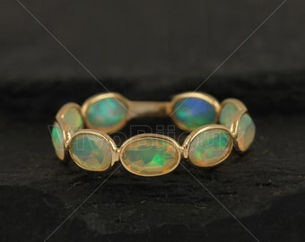 18k Gold Opal Ring - Etsy