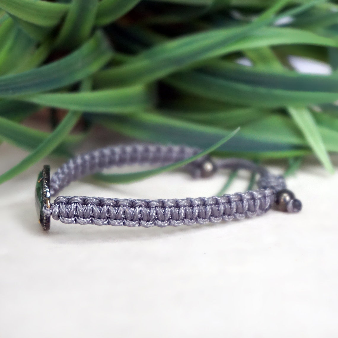 14k Yellow Gold Natural Emerald Diamond Bracelet 925 Sterling | Etsy